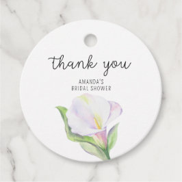 Etiquetas Para Lembrancinhas Lírio calla branco - agradecimento chá de noiva