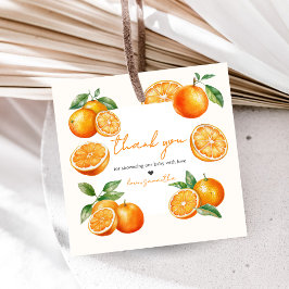Etiquetas Para Lembrancinhas Little Cutie Orange Baby Shower