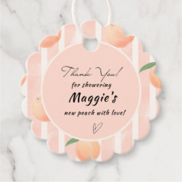 Etiquetas Para Lembrancinhas Little Peach Baby Shower Favor Thank You Tag