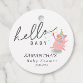Etiquetas Para Lembrancinhas little pig Calligraphy Baby Shower Hello baby