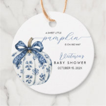 Little Pumpkin on the Way Boy Baby Shower Toile