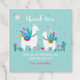 Etiquetas Para Lembrancinhas Llama Fiesta Square Favor Tag