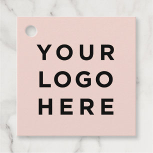 Etiquetas Para Lembrancinhas Logotipo e texto cor-de-rosa charmoso personalizad