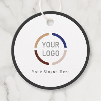 Etiquetas Para Lembrancinhas Logotipo moderno e simples de empresa com borda pr