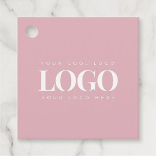 Etiquetas Para Lembrancinhas Logotipo personalizado da empresa de empresas rosa