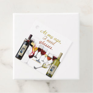 Etiquetas Para Lembrancinhas Louça para vinho da SlipperyJoe com trocadilho atr