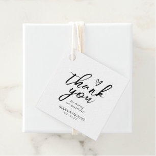 Etiquetas Para Lembrancinhas Love Calliographic Obrigado Floral Black B&W ID940
