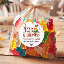 Etiquetas Para Lembrancinhas Love Is Brewing Bridal Shower Terracotta Coffee 