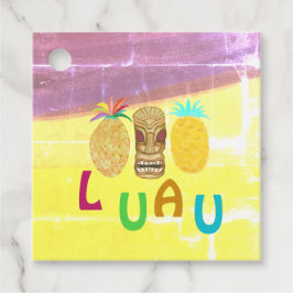 Etiquetas Para Lembrancinhas Luau Tiki de Abacaxi de Verão