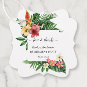 Etiquetas Para Lembrancinhas Lush Tropical Garden Floral Bloom Party