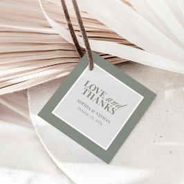Etiquetas Para Lembrancinhas Luxo Clássico | Sage Green Wedding Obrigado