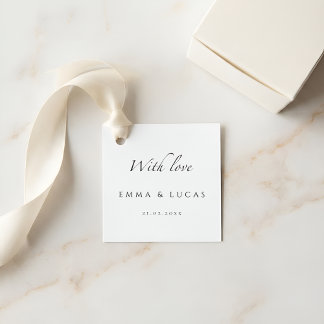 Etiquetas Para Lembrancinhas Luxo Minimalista | Tag de Favor de Casamento Moder