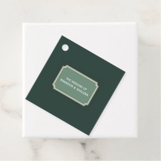 Etiquetas Para Lembrancinhas Luxo Silencioso: Crista Esmeralda Minimalista