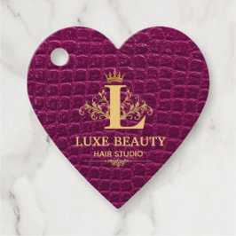 Etiquetas Para Lembrancinhas Luxury Crocodile Leather Monogram Gold Initial