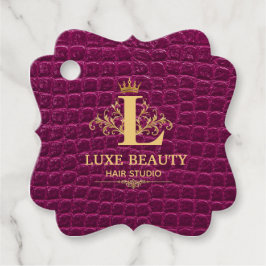 Etiquetas Para Lembrancinhas Luxury Crocodile Leather Monogram Gold Initial