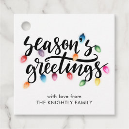 Etiquetas Para Lembrancinhas Luzes de Natal Festivas Seasons Saudações Nome