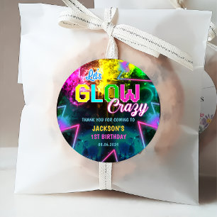 Etiquetas Para Lembrancinhas Luzes de Neon Brilhantes Obrigado Festa de anivers