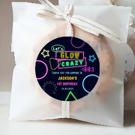 Etiquetas Para Lembrancinhas Luzes de Neon Brilhantes Obrigado Festa de anivers