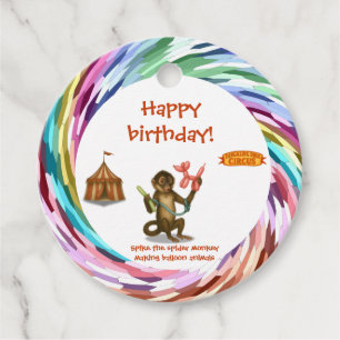 Etiquetas Para Lembrancinhas Mágica do macaco de balão do Spike