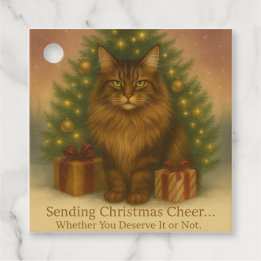 Etiquetas Para Lembrancinhas Maine Coon Cat Christmas | Funny Holiday