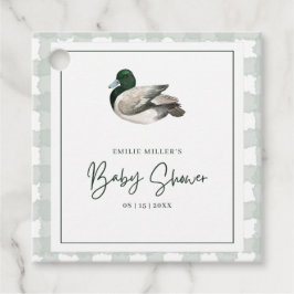 Etiquetas Para Lembrancinhas Mallard Duck Baby Shower Gender Neutral Green