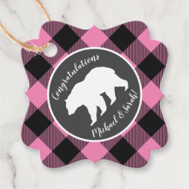 Etiquetas Para Lembrancinhas Mama Bear Chá de fraldas Rosa