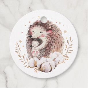 Etiquetas Para Lembrancinhas Mamãe Boho e Chá de fraldas de Bebê Hedgehog Obrig