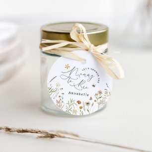 Etiquetas Para Lembrancinhas Mamãe para o chá de fraldas de flor selvagem