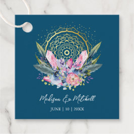 Etiquetas Para Lembrancinhas Mandala Dourada Convite de Casamento Boho com Cris