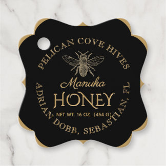 Etiquetas Para Lembrancinhas Manka Honey Black Vintage Dourado Praça Rico