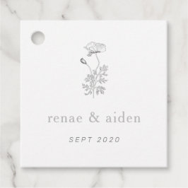 Etiquetas Para Lembrancinhas Marca de Casamento Floral Botânica, Floral
