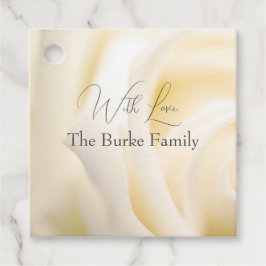 Etiquetas Para Lembrancinhas Marca de Favor "Com Amor" da Flor Branca