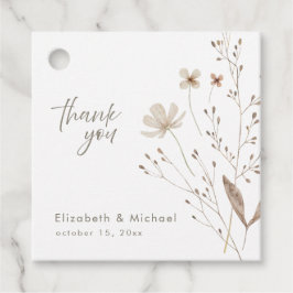 Etiquetas Para Lembrancinhas Marca de Favor de Casamento Floral Minimalista de
