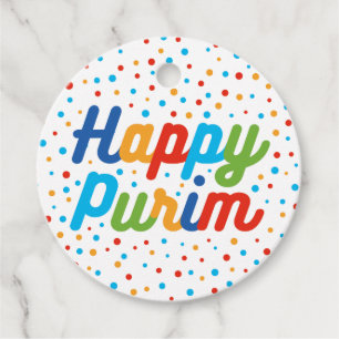 Etiquetas Para Lembrancinhas Marca de Favor de Purim Circular