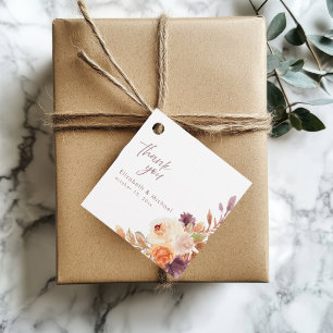 Etiquetas Para Lembrancinhas Marca de Favor do Casamento Floral do Boho Fall