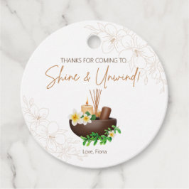 Etiquetas Para Lembrancinhas Marca de Favor do Partido Spa Shine e Unwind