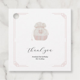 Etiquetas Para Lembrancinhas Marca de favor quadrado Doljanchi rosa