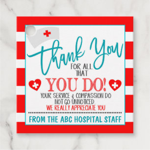 Etiquetas Para Lembrancinhas Marca de Presente de Agradecimento de Enfermeira