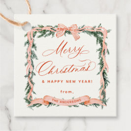 Etiquetas Para Lembrancinhas Marca de presente de Natal da GARLAND da NATAL