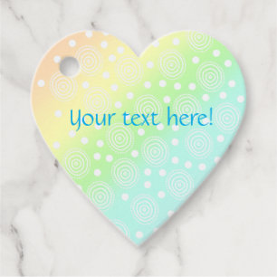 Etiquetas Para Lembrancinhas Marcações de Favor do Pastel Rainbow Heart