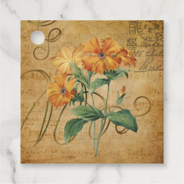 Etiquetas Para Lembrancinhas Marcador de presente e lembrancinha floral vintage