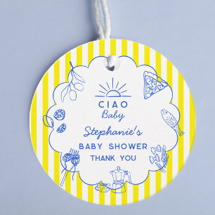 Etiquetas Para Lembrancinhas Marcadores de Favor Ciao Baby com Tema Italiano pa
