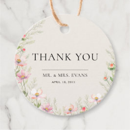 Etiquetas Para Lembrancinhas Marcadores De Favor De Casamento De Flor Selvagem.