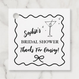 Etiquetas Para Lembrancinhas Marcadores de Favor de Chá de Panela Retro Wavy Ta