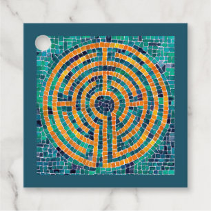 Etiquetas Para Lembrancinhas Marcadores de Presente Quadrados LABYRINTH II - Ve