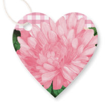 Marcas de Agradecimento com Xadrez e Flor Rosa