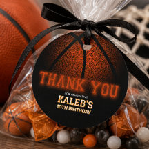 Marcas de Agradecimento de Aniversário de Basquete