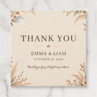 Etiquetas Para Lembrancinhas Marcas de Agradecimento de Casamento Boho Deserto 