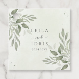 Etiquetas Para Lembrancinhas Marcas de Agradecimento de Casamento em Verde Oliv