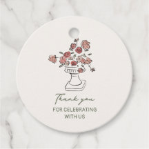 Marcas de Agradecimento de Urna Floral